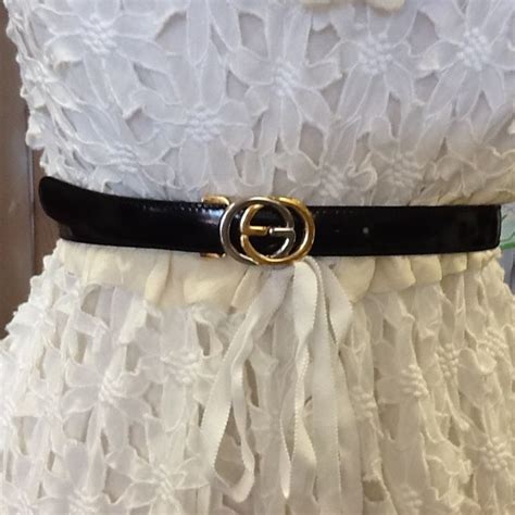 Patent leather belt Gucci Other size L in Patent leather 